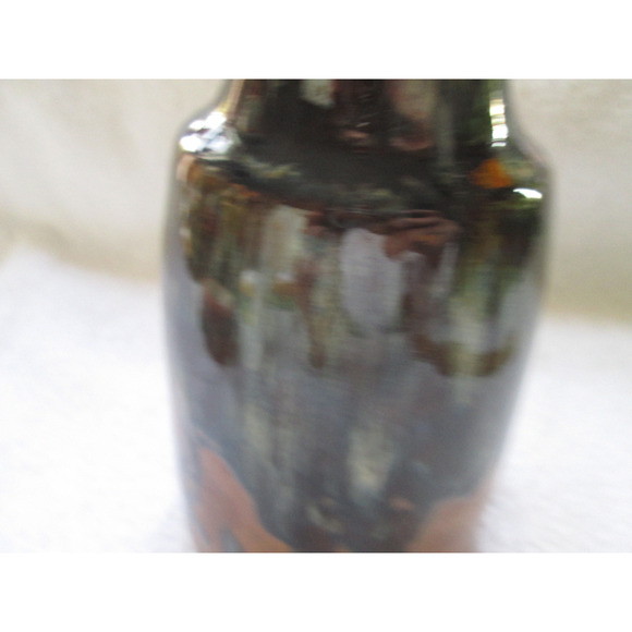 Pottery Craft USA, drip high glaze art pottery, 5 1/2" vase, very nice - Picture 6 of 9